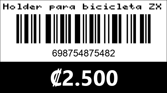 Código de barras de Holder para bicicleta ZX-015