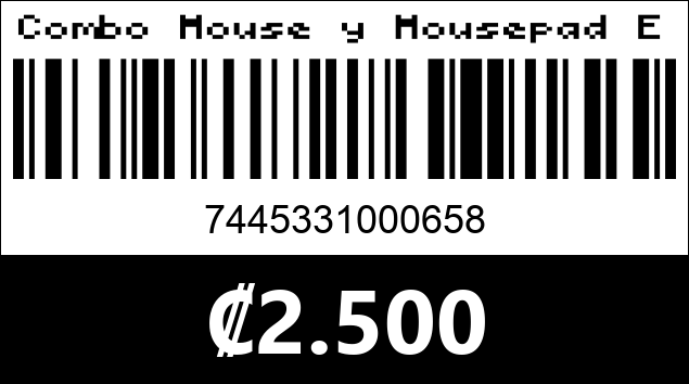 Código de barras de Combo Mouse y Mousepad E-Device