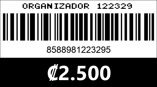Código de barras de ORGANIZADOR 122329