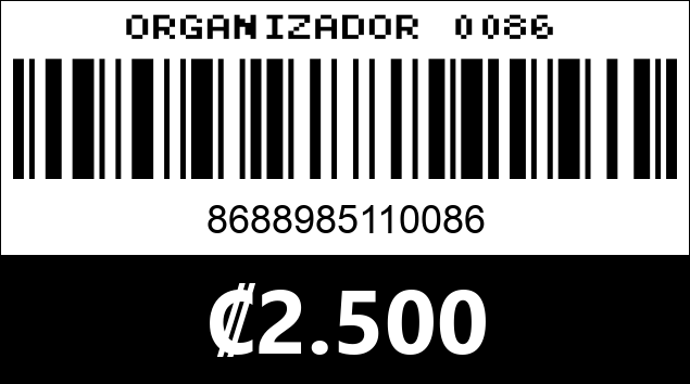 Código de barras de ORGANIZADOR 0086