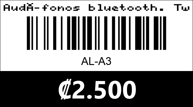 Código de barras de Audífonos bluetooth. Tws  Pro3