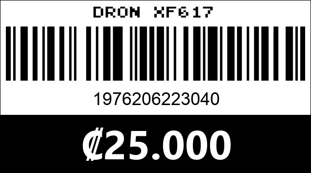 Código de barras de DRON XF617