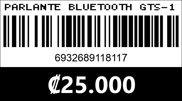 Código de barras de PARLANTE BLUETOOTH GTS-1932S