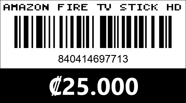 Código de barras de AMAZON FIRE TV STICK HD