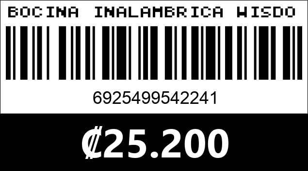Código de barras de BOCINA INALAMBRICA WISDOMUP 30W YX-08...