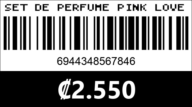 Código de barras de SET DE PERFUME PINK LOVELY DREAM 7846