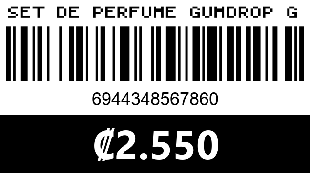 Código de barras de SET DE PERFUME GUMDROP GLOW 7860