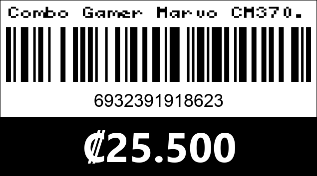 Código de barras de Combo Gamer Marvo CM370.