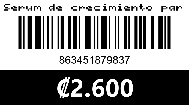 Código de barras de Serum de crecimiento para cejas y pestañas Beau visage.