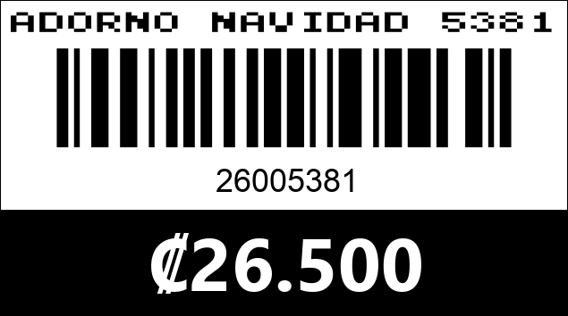 Código de barras de ADORNO NAVIDAD 5381