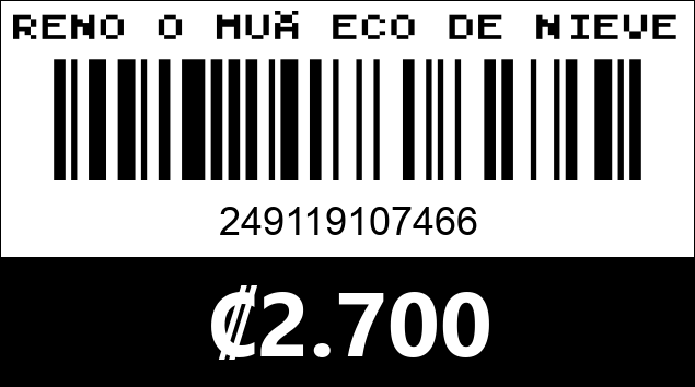 Código de barras de RENO O MUÑECO DE NIEVE