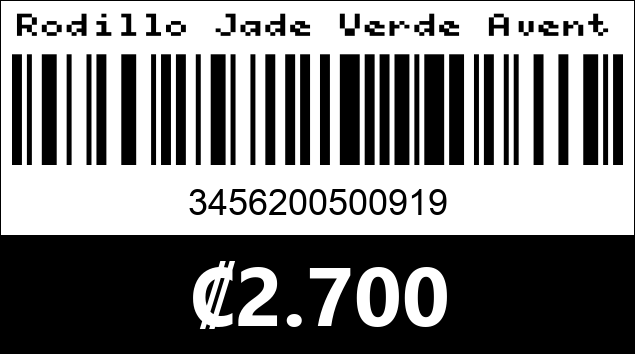 Código de barras de Rodillo Jade Verde Aventurina. 