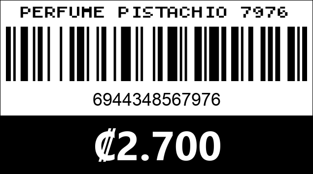 Código de barras de PERFUME PISTACHIO 7976