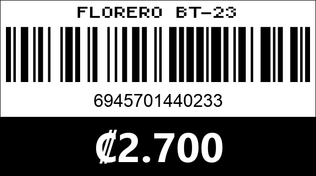 Código de barras de FLORERO BT-23