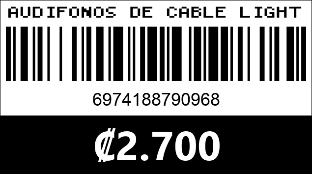Código de barras de AUDIFONOS DE CABLE LIGHTNING HJ08-i