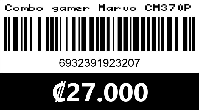 Código de barras de Combo gamer Marvo CM370PK