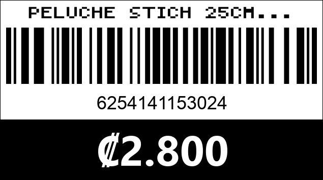 Código de barras de PELUCHE STICH 25CM...