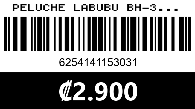 Código de barras de PELUCHE LABUBU BH-3...