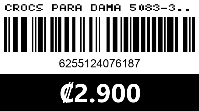 Código de barras de CROCS PARA DAMA 5083-3...