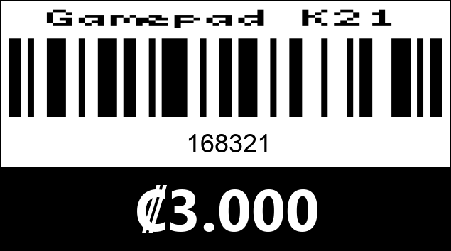 Código de barras de Gamepad K21