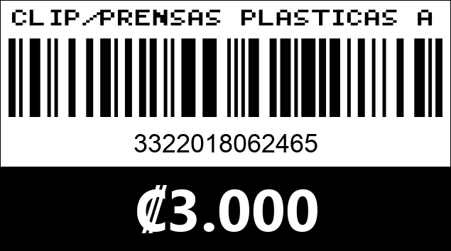 Código de barras de CLIP/PRENSAS PLASTICAS AUTOMOTRICES 240PCS PERVOI 
