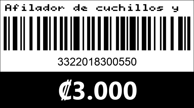 Código de barras de Afilador de cuchillos y tijeras. 