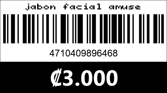 Código de barras de jabon facial amuse