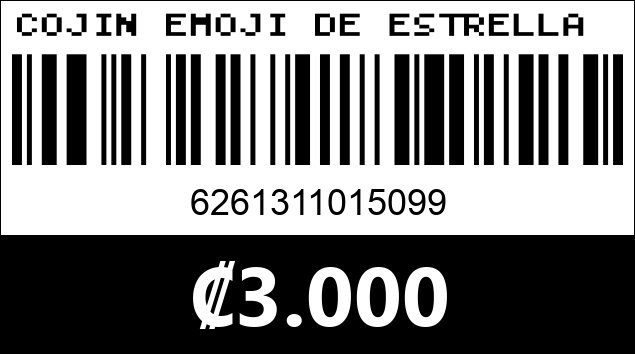 Código de barras de COJIN EMOJI DE ESTRELLA HIO-15 40CM...