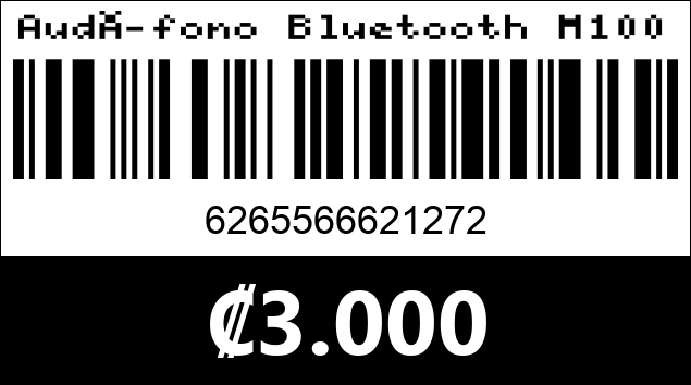 Código de barras de Audífono Bluetooth M100
