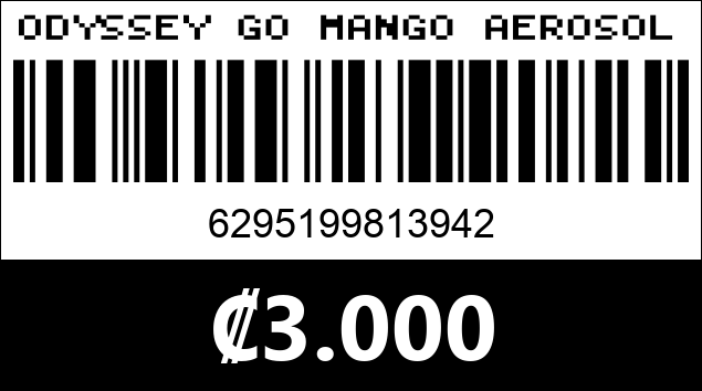 Código de barras de ODYSSEY GO MANGO AEROSOL 