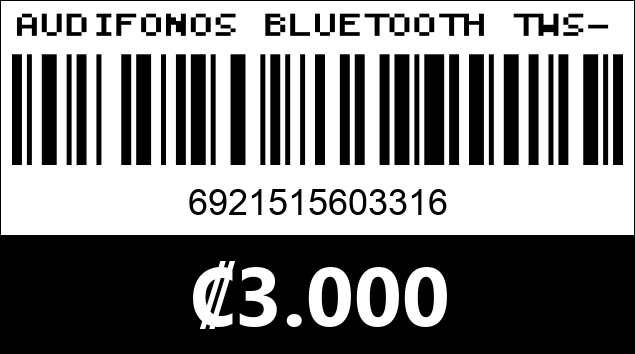 Código de barras de AUDIFONOS BLUETOOTH TWS-K11