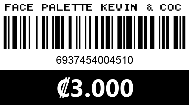 Código de barras de FACE PALETTE KEVIN & COCO KC1599