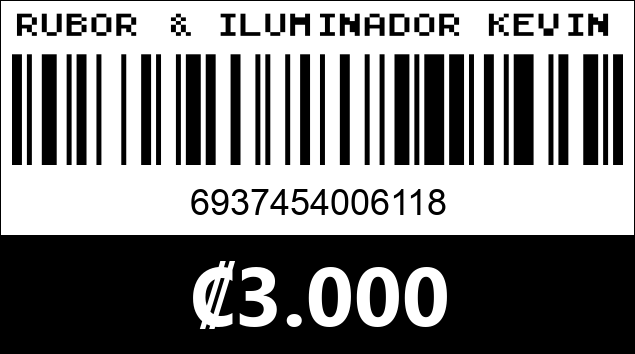 Código de barras de RUBOR & ILUMINADOR KEVIN & COCO 6118