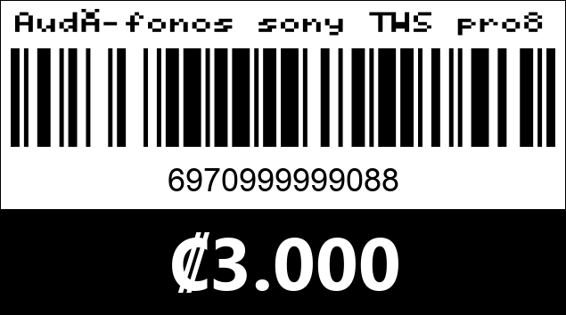 Código de barras de Audífonos sony TWS pro8