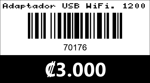 Código de barras de Adaptador USB WiFi. 1200Mbps