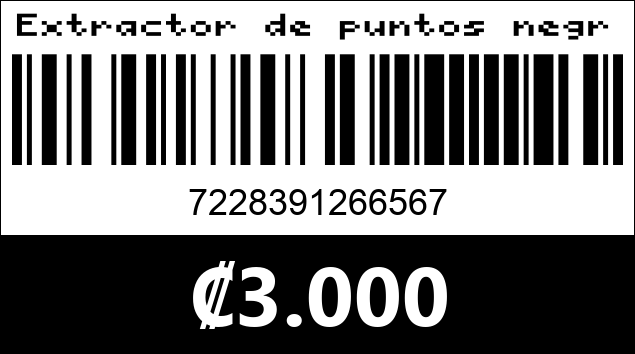 Código de barras de Extractor de puntos negros