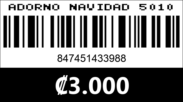 Código de barras de ADORNO NAVIDAD 5010