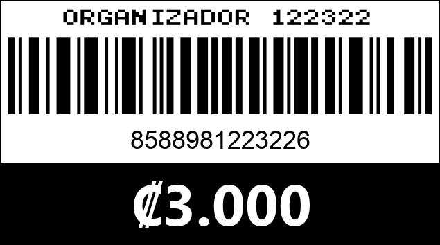 Código de barras de ORGANIZADOR 122322