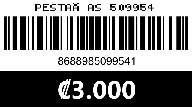 Código de barras de PESTAÑAS 509954