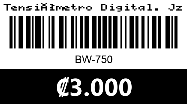 Código de barras de Tensiómetro Digital. Jziki.
