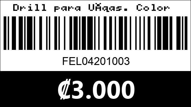 Código de barras de Drill para Uñas. Color Celeste.