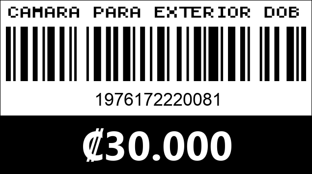 Código de barras de CAMARA PARA EXTERIOR DOBLE CON PANEL SOLAR JE-187