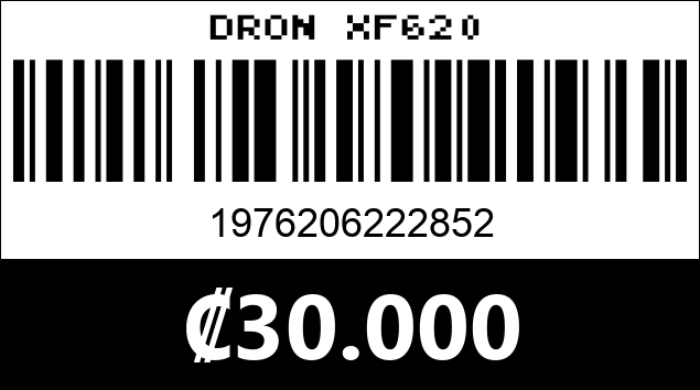 Código de barras de DRON XF620