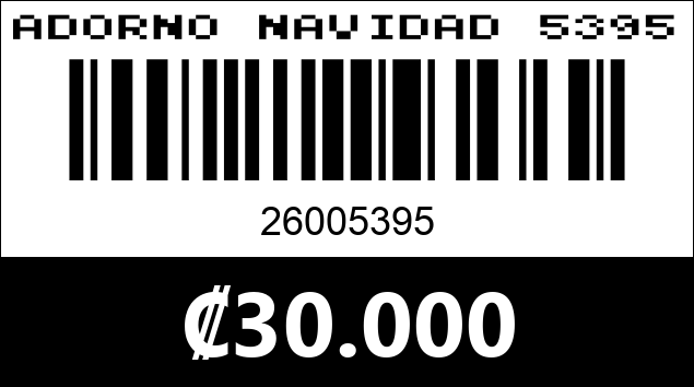 Código de barras de ADORNO NAVIDAD 5395