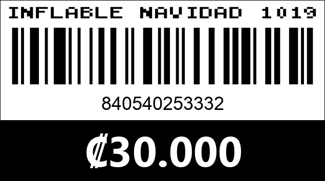 Código de barras de INFLABLE NAVIDAD 1019