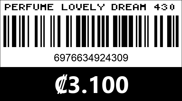Código de barras de PERFUME LOVELY DREAM 4309
