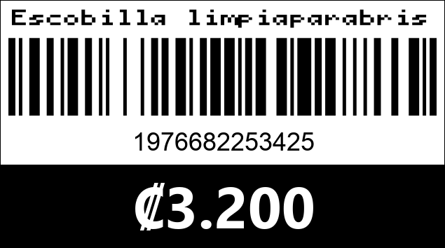 Código de barras de Escobilla limpiaparabrisas de clip universal. 24" / 600mm