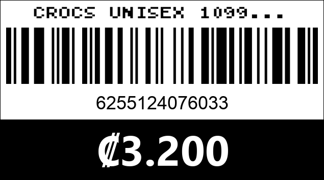 Código de barras de CROCS UNISEX 1099...