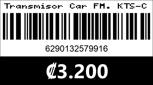 Código de barras de Transmisor Car FM. KTS-C933