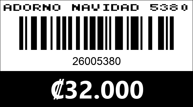 Código de barras de ADORNO NAVIDAD 5380